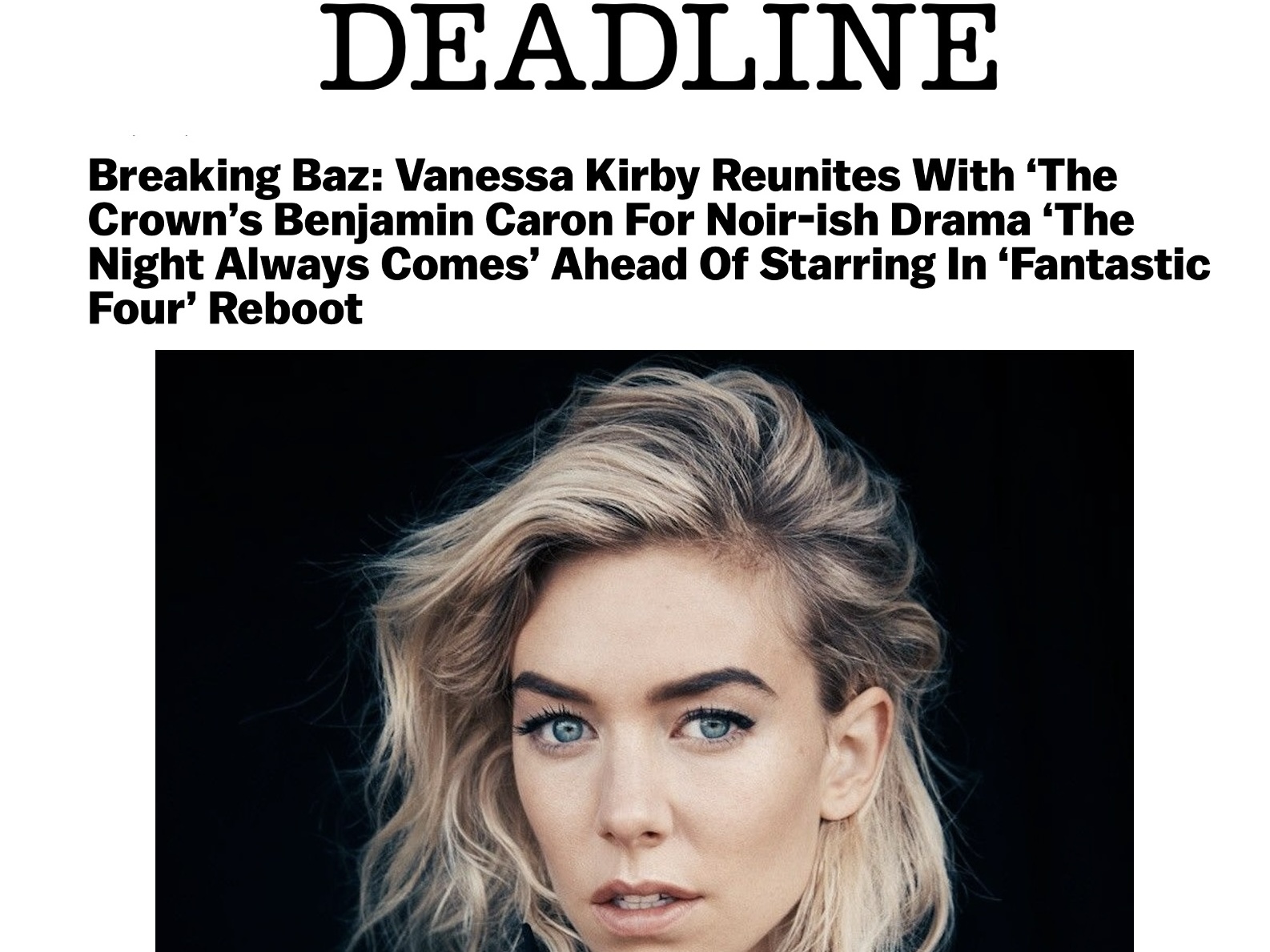 Vanessa Kirby Reunites With ‘The Crown’s Benjamin Caron For Noir-ish Drama ‘The Night Always Comes’ Ahead Of Starring In ‘Fantastic Four’ Reboot